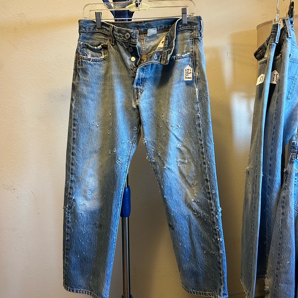 Embellished by RDG "Buckshot Blues"   sizes 32 thru 38 waist the inseam is 32 - Picture 7 of 14